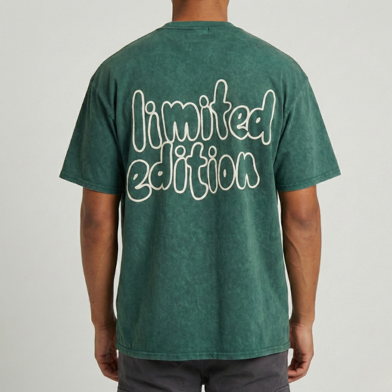 Limited Script Tee – Washed Forest