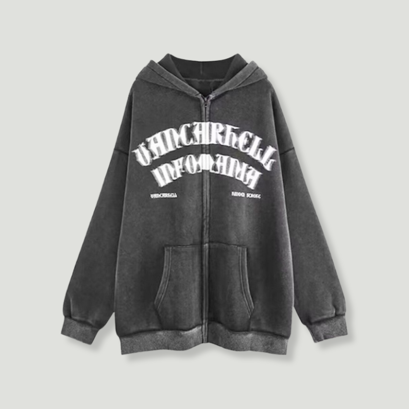 Concrete Echo Zip Hoodie